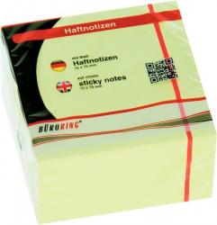 Büroring Haftnotiz FSC Würfel 75x75mm pastellgelb, 450 Blatt 