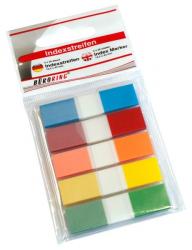 Büroring Index Haftstreifen aus Folie(PET), blau,grün,gelb,orange, 