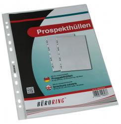 Büroring Prospekthülle A4 PP-Folie 60my glatt, glasklar, 