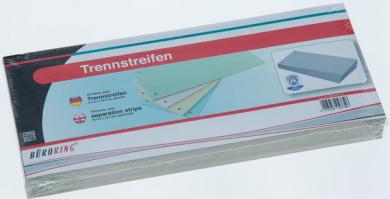 Büroring Trennstreifen grau 10,5x24cm, 190g/qm Karton, gelocht 