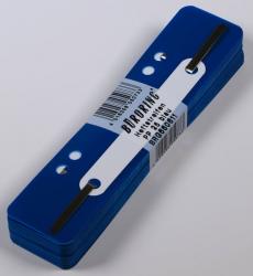Heftstreifen kurz Kunstst. blau mit Kunststoffdeckleiste 