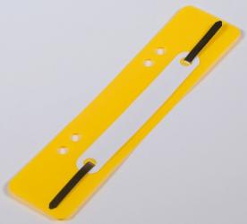 Heftstreifen kurz Kunstst. gelb mit Kunststoffdeckleiste 