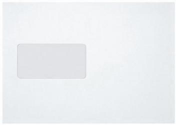 Versandtasche, C5, mit Fenster Selbstklebend, weiß, 90g 