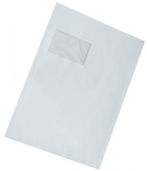 Versandtasche, C4, mit Fenster, Haftklebung, weiß, 90g 