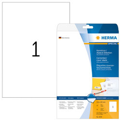 Etikett 210x297mm deckend weiss A4 25Et 25Bl 1Et Bl LaserInkCopy 