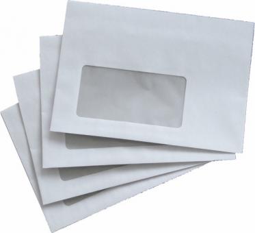 Büroring Briefumschlag, C6, mit Fenster Selbstklebend, weiß, 75g 